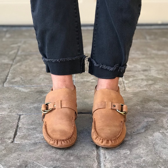 NIB Butter Soft Leather Fringe Boho Moccasins - Picture 3 of 8